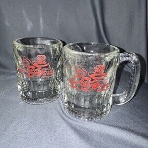 Vintage 1960s Pair Of  Dog And Suds Mini Rootbeer Mug